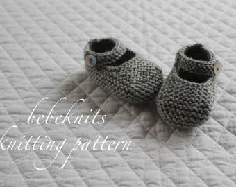 Bebeknits Baby Belle Shoes Knitting Pattern in 3 Sizes