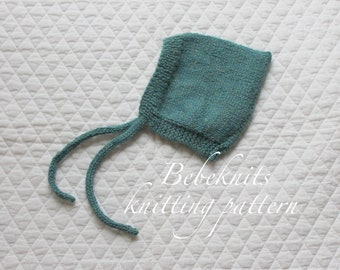 Bebeknits Petite Parisienne Baby Bonnet Knitting Pattern