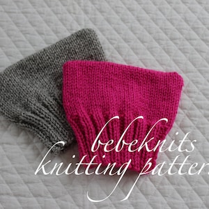 Bebeknits Simple Pussycat Baby Hat Knitting Pattern