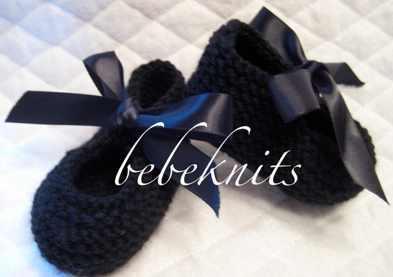 Hand Knit Black Tap Shoes for Baby Etsy Australia
