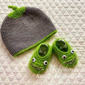 Bebeknits Froggie Booties and Beanie Set Knitting Pattern