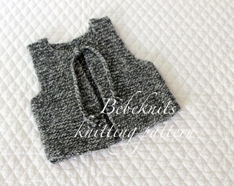 Bebeknits French Style Simple Tie Baby/Toddler Knitting Pattern