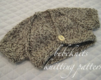 Bebeknits Sweet Preemie Front Tie Baby Cardigan Knitting Pattern