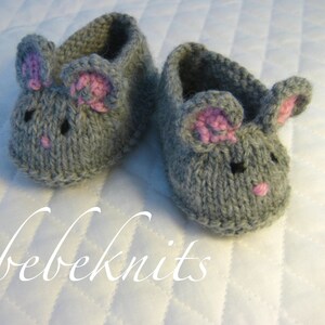 Bebeknits Little Mice Baby Slippers Knitting Pattern image 4