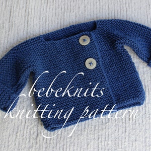 Bebeknits Simple French Style Lightweight Baby Cardigan Knitting Pattern