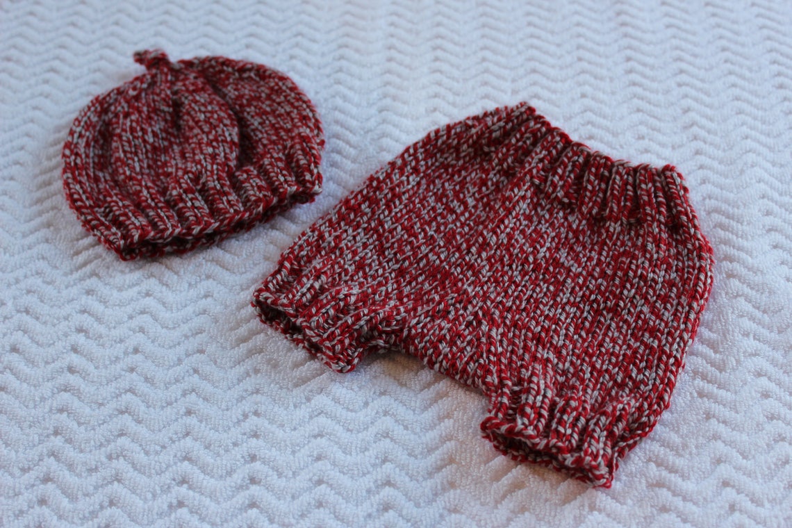 Bebeknits Knot Tied Baby Hat and Pants Set Knitting Pattern Etsy