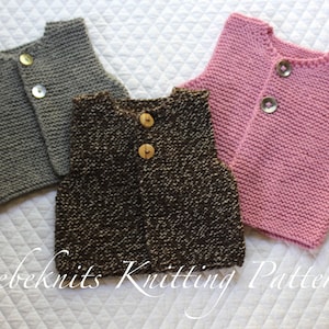 Bebeknits Highlands Hygge Baby/Toddler Vest Knitting Pattern