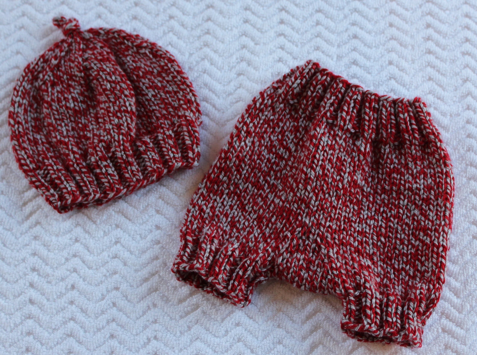 Bebeknits Knot Tied Baby Hat and Pants Set Knitting Pattern Etsy