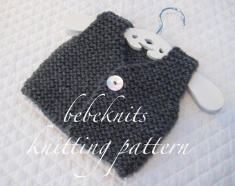 Bebeknits Simple French Style Quick Knit Baby Vest Knitting Pattern