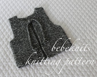 Bebeknits French Style Vests for Child and Doll Knitting Patterns