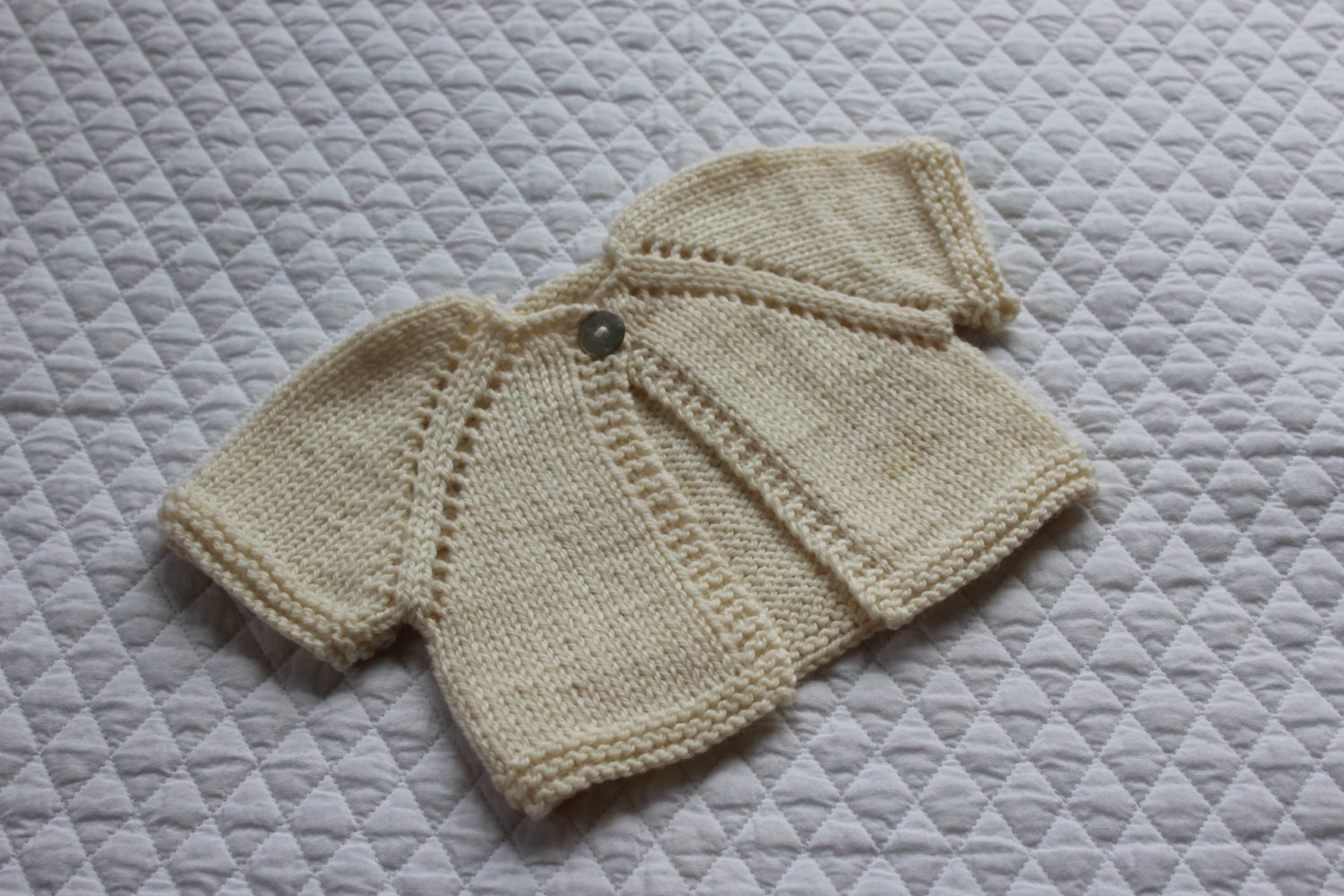 Bebeknits Bow Tie/button Baby Cardigan Knitting Pattern Etsy