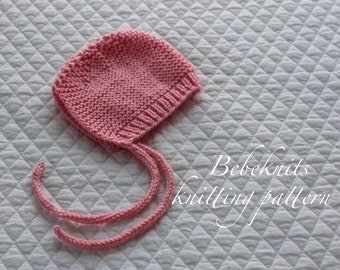 Bebeknits Garter DK Baby Bonnet