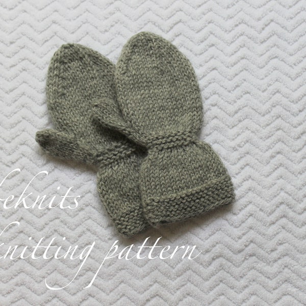 Bebeknits VIntage Style Preschooler Mittens Knitting Pattern