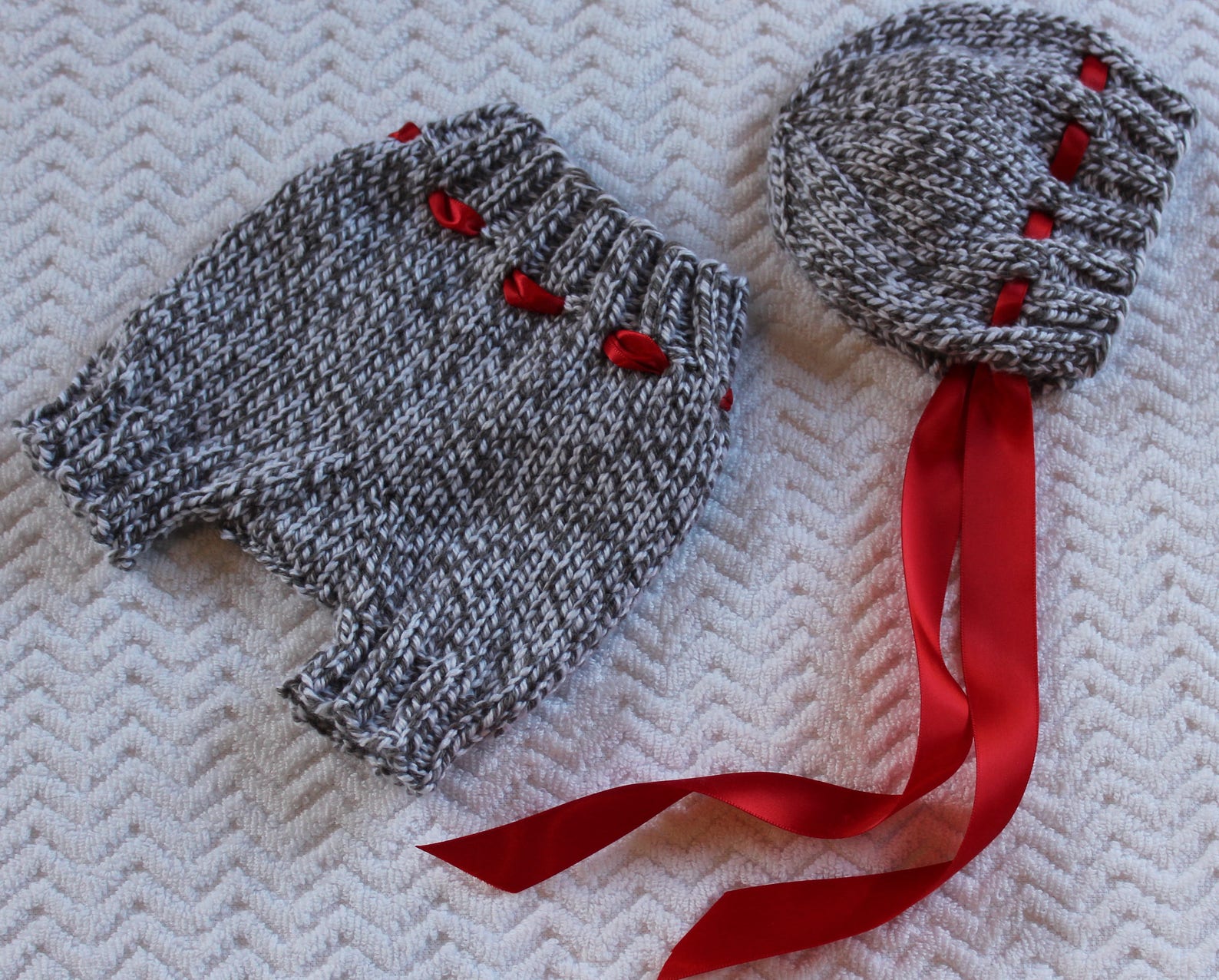 Bebeknits Knot Tied Baby Hat and Pants Set Knitting Pattern Etsy