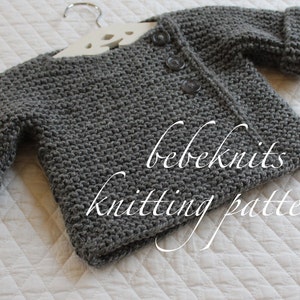 Bebeknits Enkelt stickmönster för babytröja i fransk stil