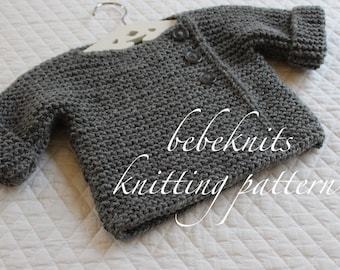 Bebeknits Simple French Style Baby Pullover Knitting Pattern