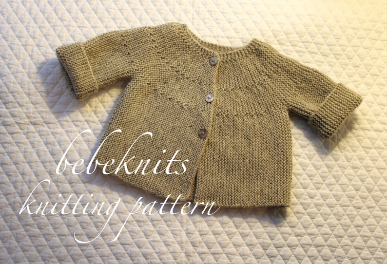 Bebeknits Modern European Toddler Cardigan Knitting Pattern image 1