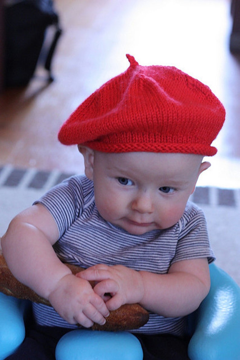 Hand Knit French Beret Baby Hat in Multiple Colors Etsy