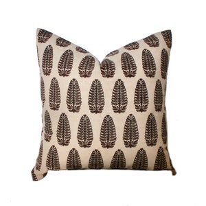 16x36 14x22 22&quot; 20&quot; 18&quot; 16 Tan Brown Block Print Pillow, Brown Lumbar Pillow, Farmhouse Pillow, Country Decor, Tribal Pillow, Bohemian Decor