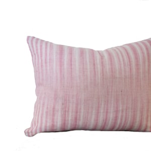16x26 | 14x36 | 20x20 | 22x22 | 12x20 Pink Hand Woven Natural Dye faded Color Pillow Cover | Farmhouse Decor | Eclectic Home Decor