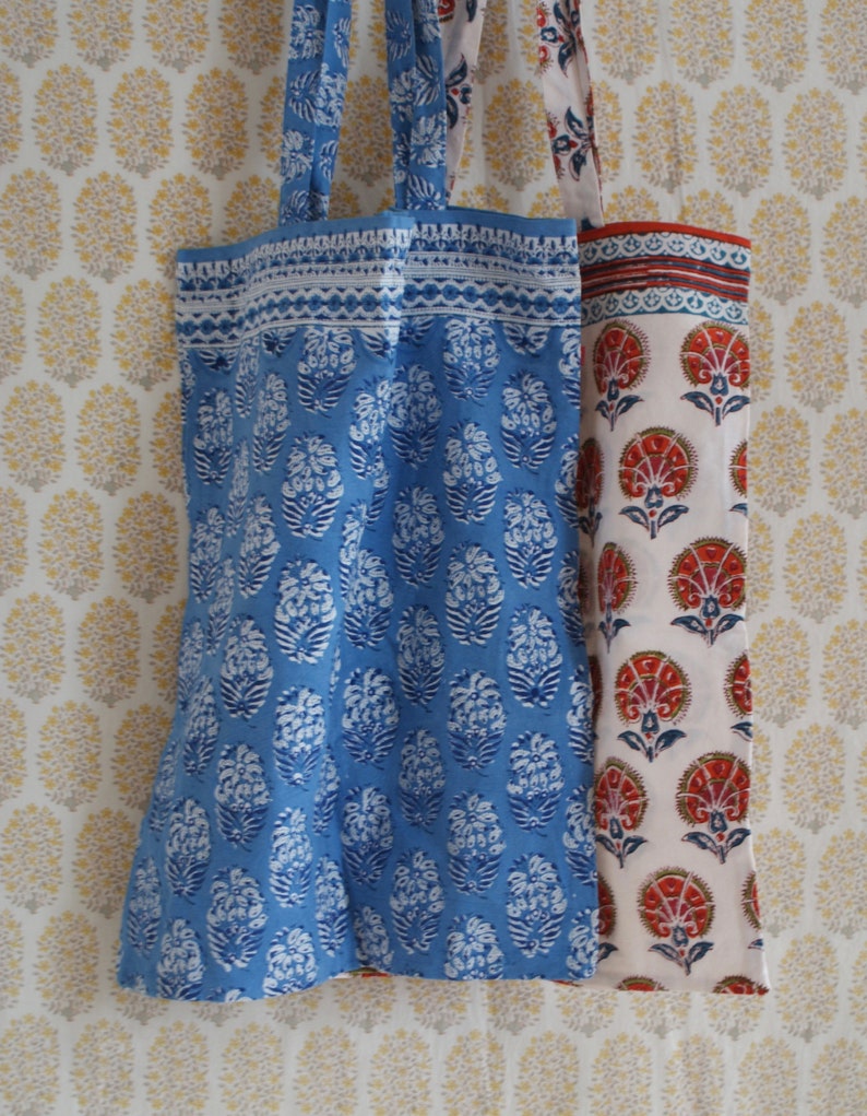 Grocery Tote Maternity Bag, Laptop Bag Travel Bag Beach Bag Market Bag Shopping Tote Bag Diaper Bag Indian Hand Block Print