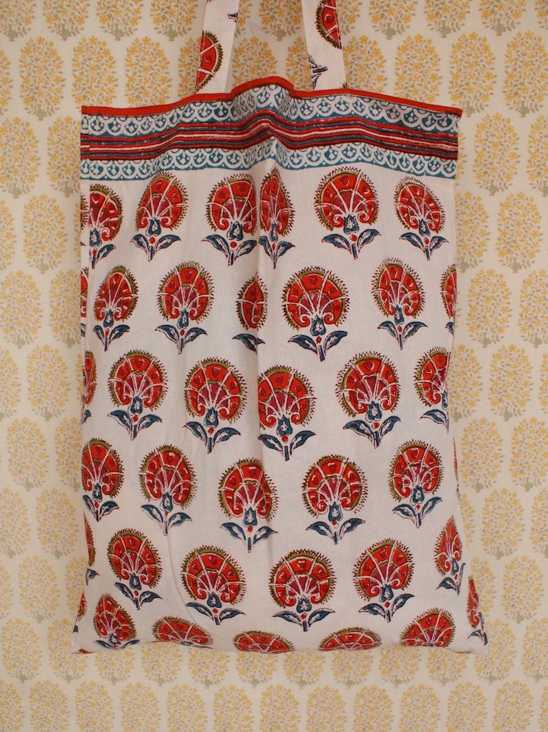 Grocery Tote Maternity Bag, Laptop Bag Travel Bag Beach Bag Market Bag Shopping Tote Bag Diaper Bag Indian Hand Block Print