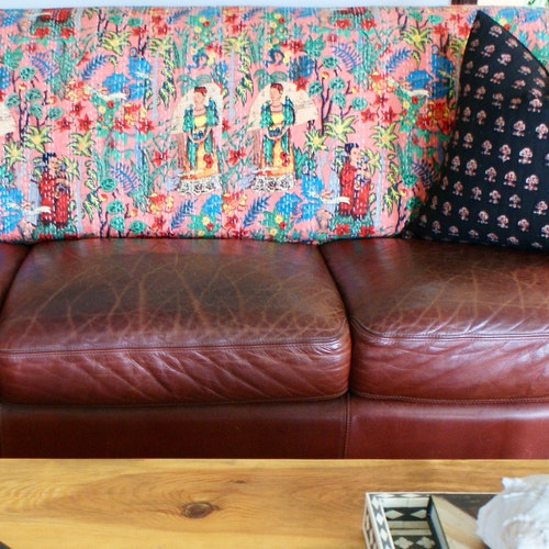 Block Print, Kantha Quilt, Indian Patchwork, Bed Cover, Handmade Bedding, Picnic Blanket, Tablecloth, shops Summer Blanket, Bedspread