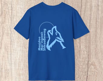 Spirit Wolf Helpers T-Shirt, Indigenous Cultural Design