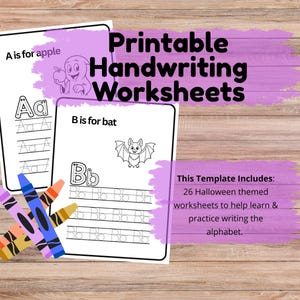 Alphabet Coloring & Tracing Printable Worksheets, Preschool Activity Sheets, Alphabet Words and Picture, A-Z Coloring and Tracing Pages