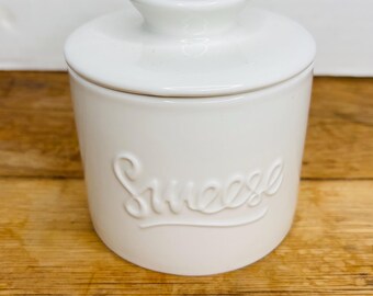 Sweese Butter Bell White Crock French Ceramic; Countertop, Spreadable Butter