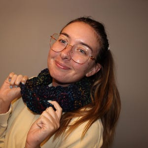 Cozy, wool-blend infinity scarf