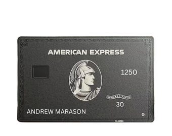 American Express BLACK Centurion Card NO LIMITS Canvas Wall Decor