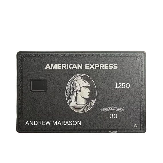 Custom Black Metal Card | 2026 | American Express Replica | AMEX