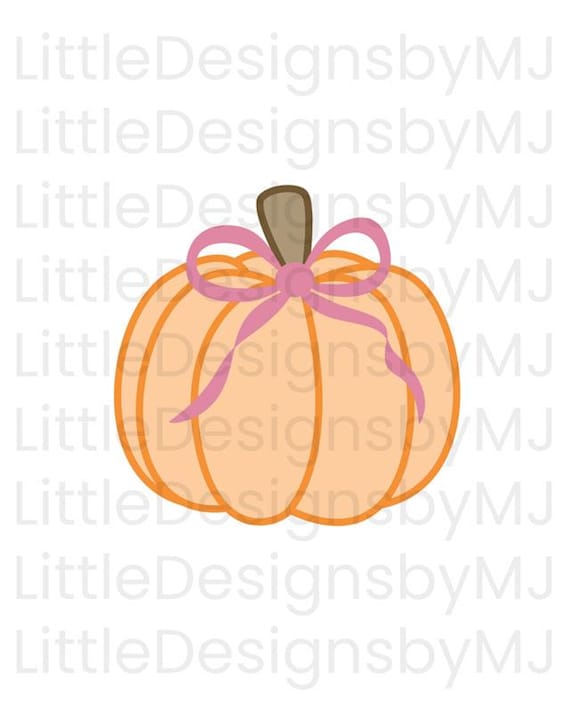 Pumpkin with Bow Embroidery Design | Fall Embroidery Digital File for Machine Embroidery | Heirloom Southern Grandmillenial Style Embroidery