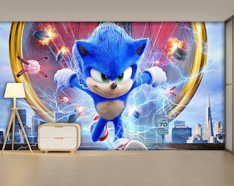 ソニック・ザ・ヘッジホッグの壁紙：子供向け漫画の剥がして貼る壁紙