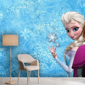 Elsa Frozen Peel and Stick Wallpaper: Princess Room Decor