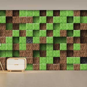 Pixel Wallpaper Peel and Stick / Pixel Wallpaper for Gamers /Game Room /  Self Adhesive / Nursery Wallpaper / Kids Room
