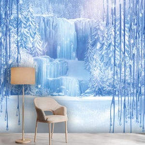 Frozen Ice Palace Peel and Stick Wallpaper Mural - Kids Room Decor