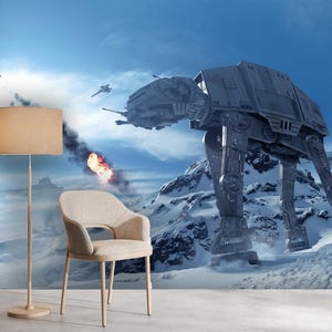 Papier peint Star Wars pour chambre de bébé : décoration murale autocollante Vaisseau spatial
