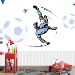 Behang kinderkamer voetbal: Peel & Stick sportdecoratie