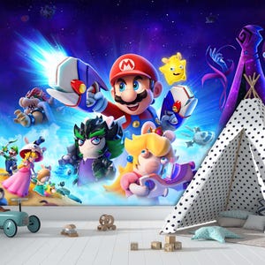 Super Mario Wallpaper: Kids Room Decor, Game Room Mural
