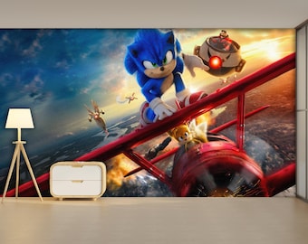 ソニック・ザ・ヘッジホッグの壁紙：剥がして貼るウォールアート