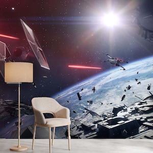 Papier peint Vaisseau spatial Star Wars : art mural espace auto-adhésif