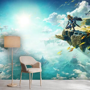 Zelda Wall Mural: Peel and Stick Vinyl Wallpaper for Nursery or Kids Room