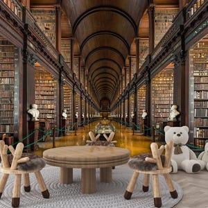 Fantasy Library Peel and Stick Wallpaper: Kids Room Decor