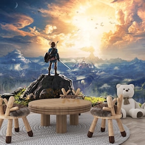 Zelda Vinyl Wallpaper: Kids Room Decor, Legend of Zelda Wall Art