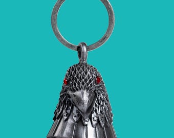 Red Eyes Eagle Motorcycle Bell, Good Luck Charm and in 3-D, Light Weight