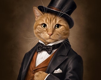Custom Royal Pet Portrait-tekening van foto, huisdierkunst in Victoriaanse stijl (digitale download)