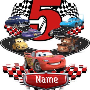 Cars Custom Birthday png / Disney cars Family / Lighting McQueen png