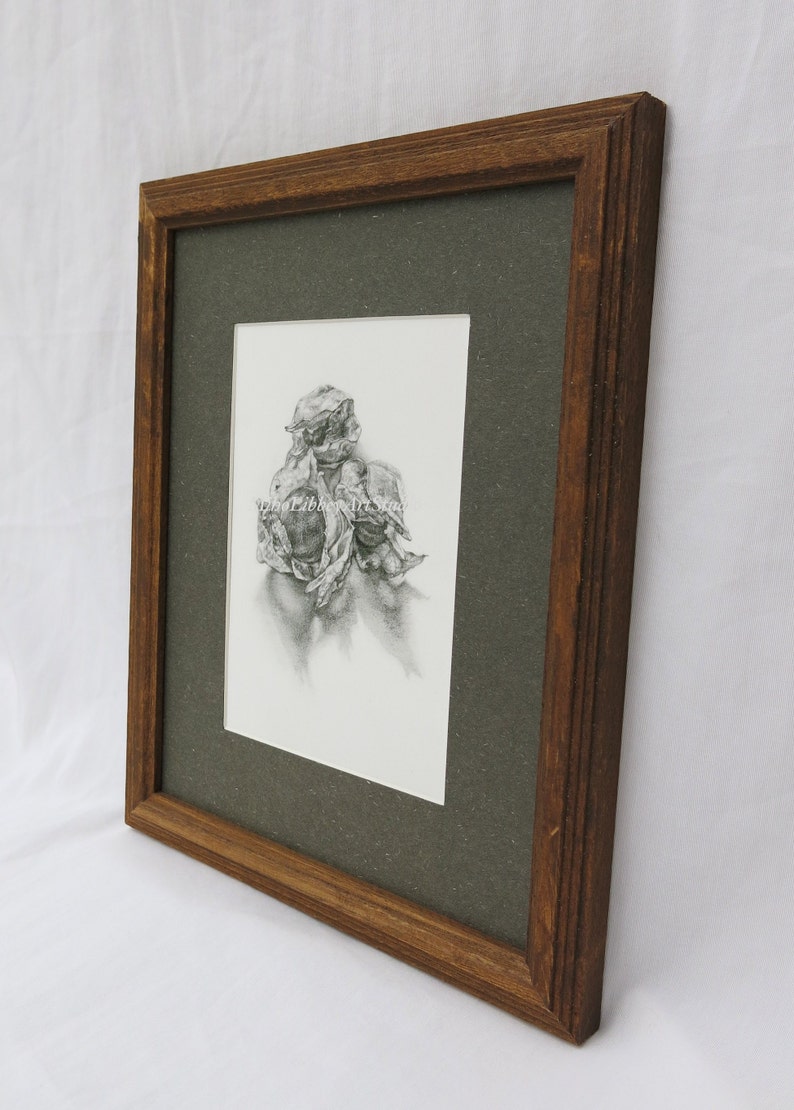 Art print with wooden glass frame 8x10 Ready to hang Three | Etsy